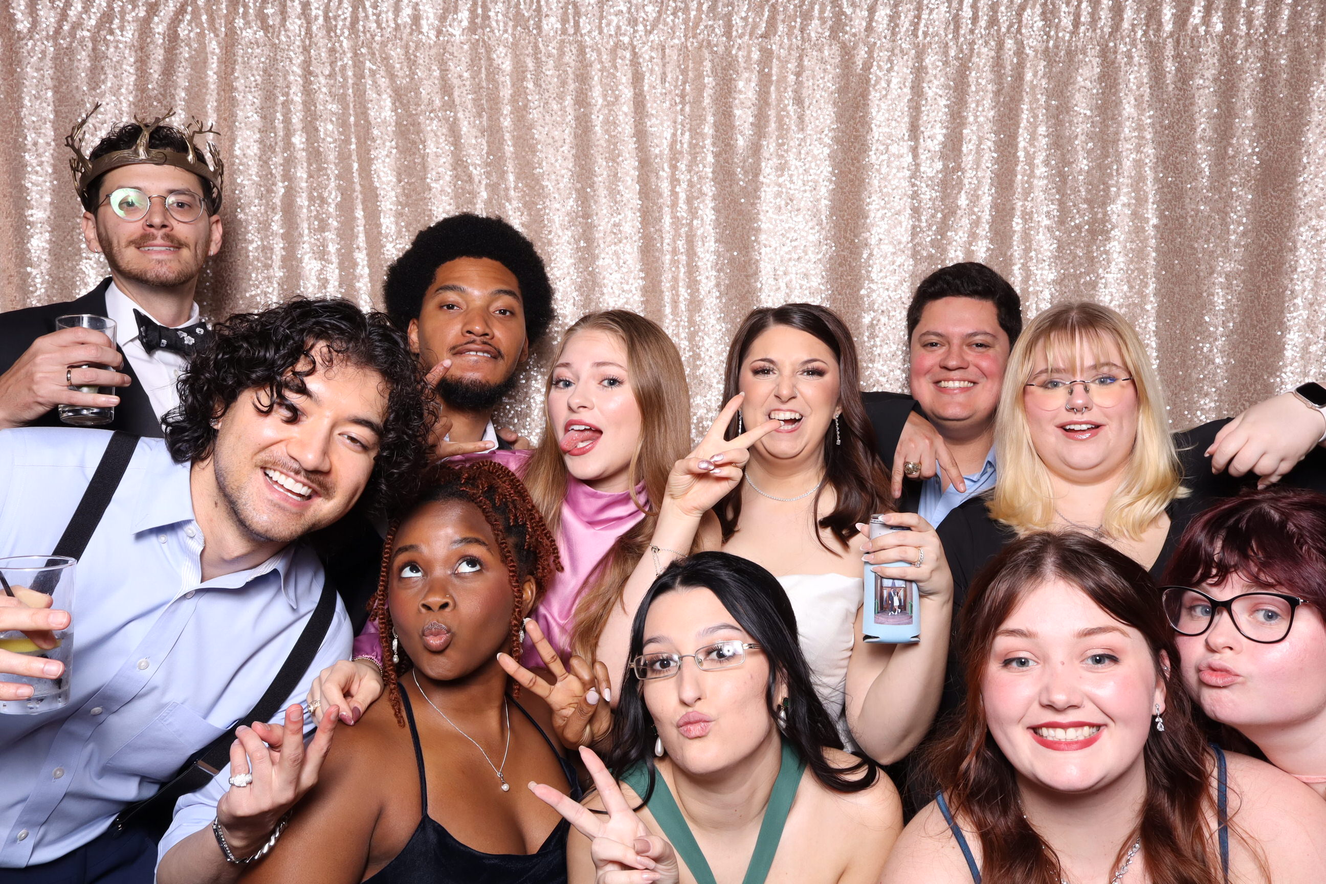 New Iberia, LA Backdrop Rental | Champagne Sequins